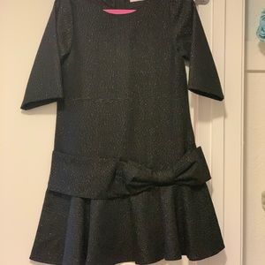 Girls Party Black and Silver Dress.